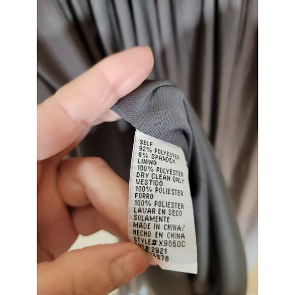 NWT Cache Ombre One Shoulder Beaded Detail Cocktail Party Dress Gray Size 8 - Picture 7 of 10